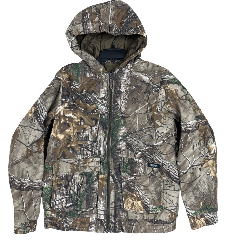 Gander Mountain Guide Series Jacket XL Realtree Xtra Camo Hooded Green Brown